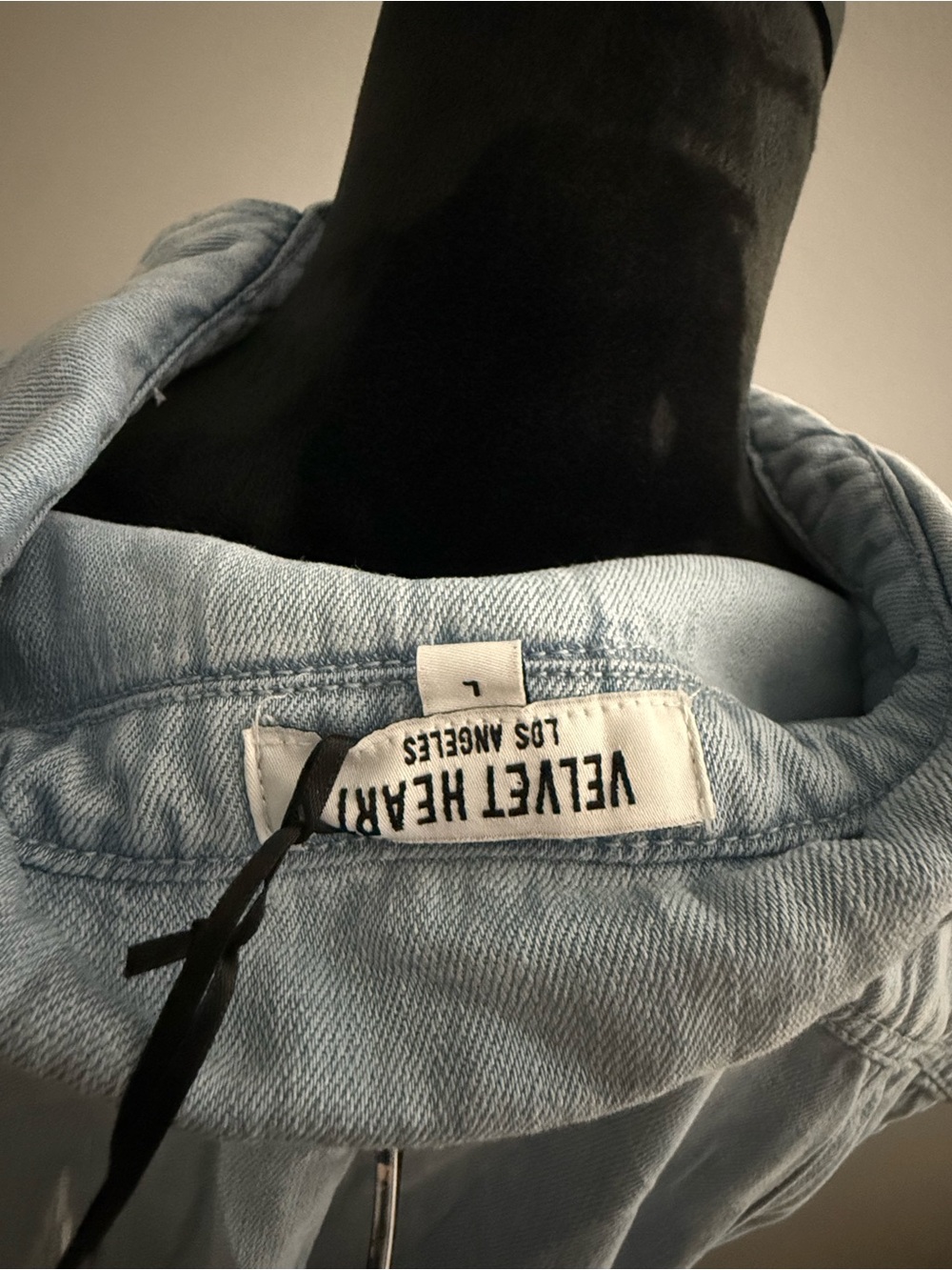 Velvet Heart Light Wash Denim Button-Front Utility Top - Picture 4 of 4